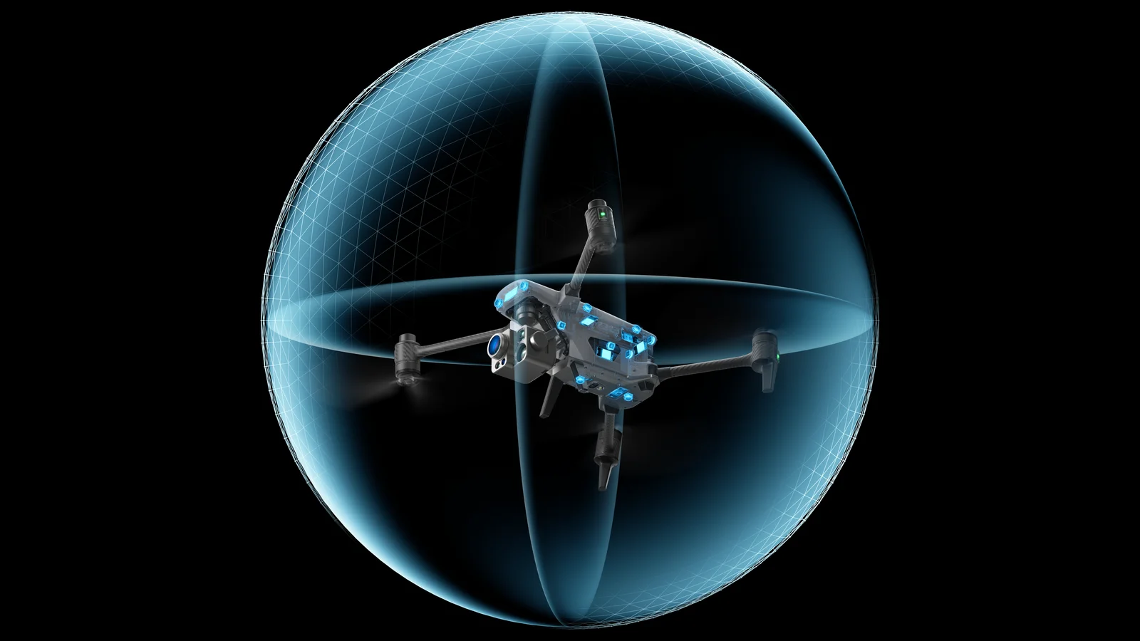 Official illustration of Alpha visual and radar sensing coverage