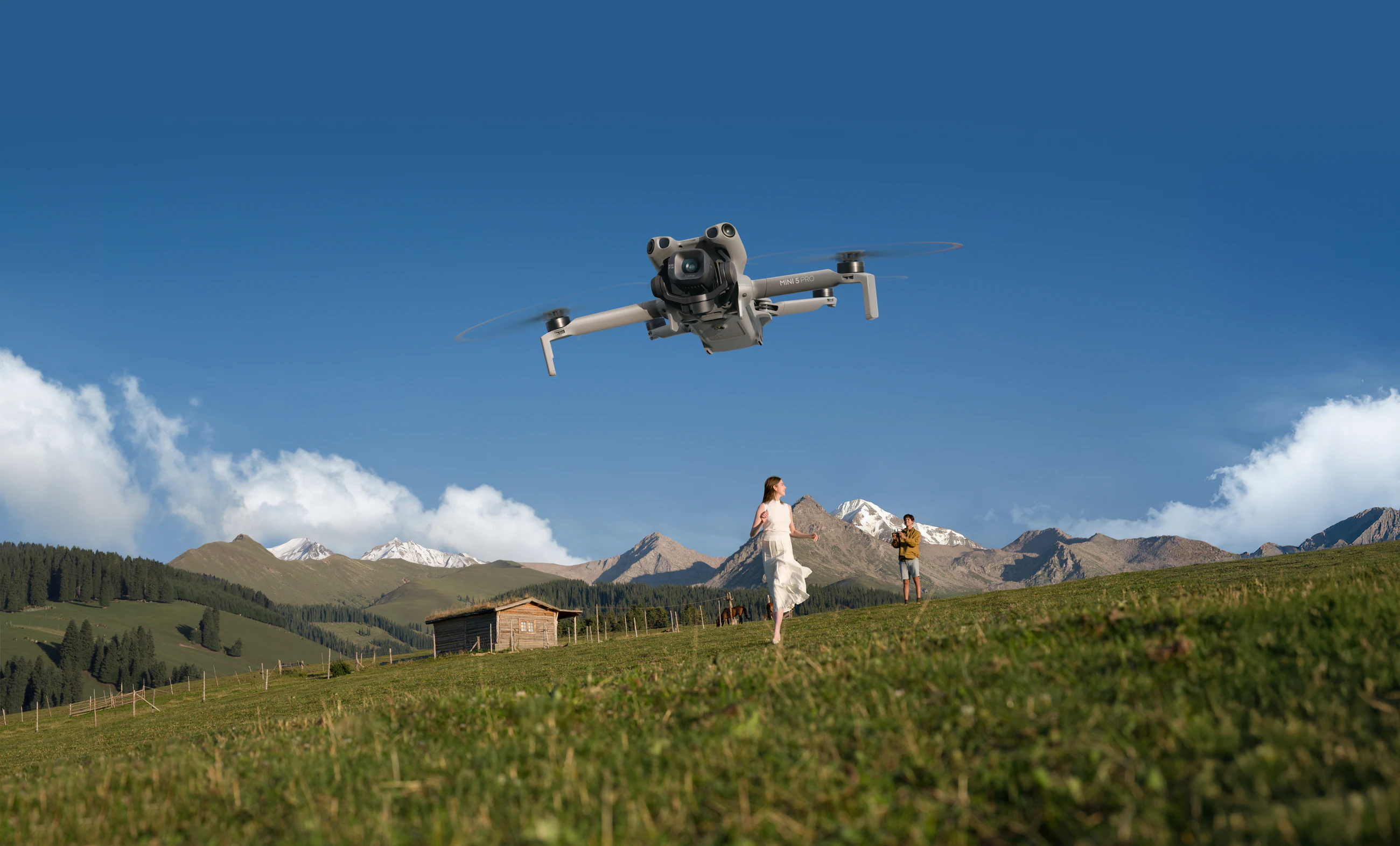 Compact DJI drone used for a travel landscape story