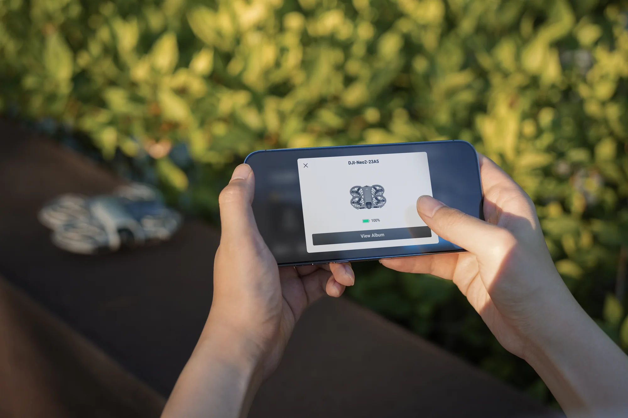 DJI Neo 2 footage transferring to a phone