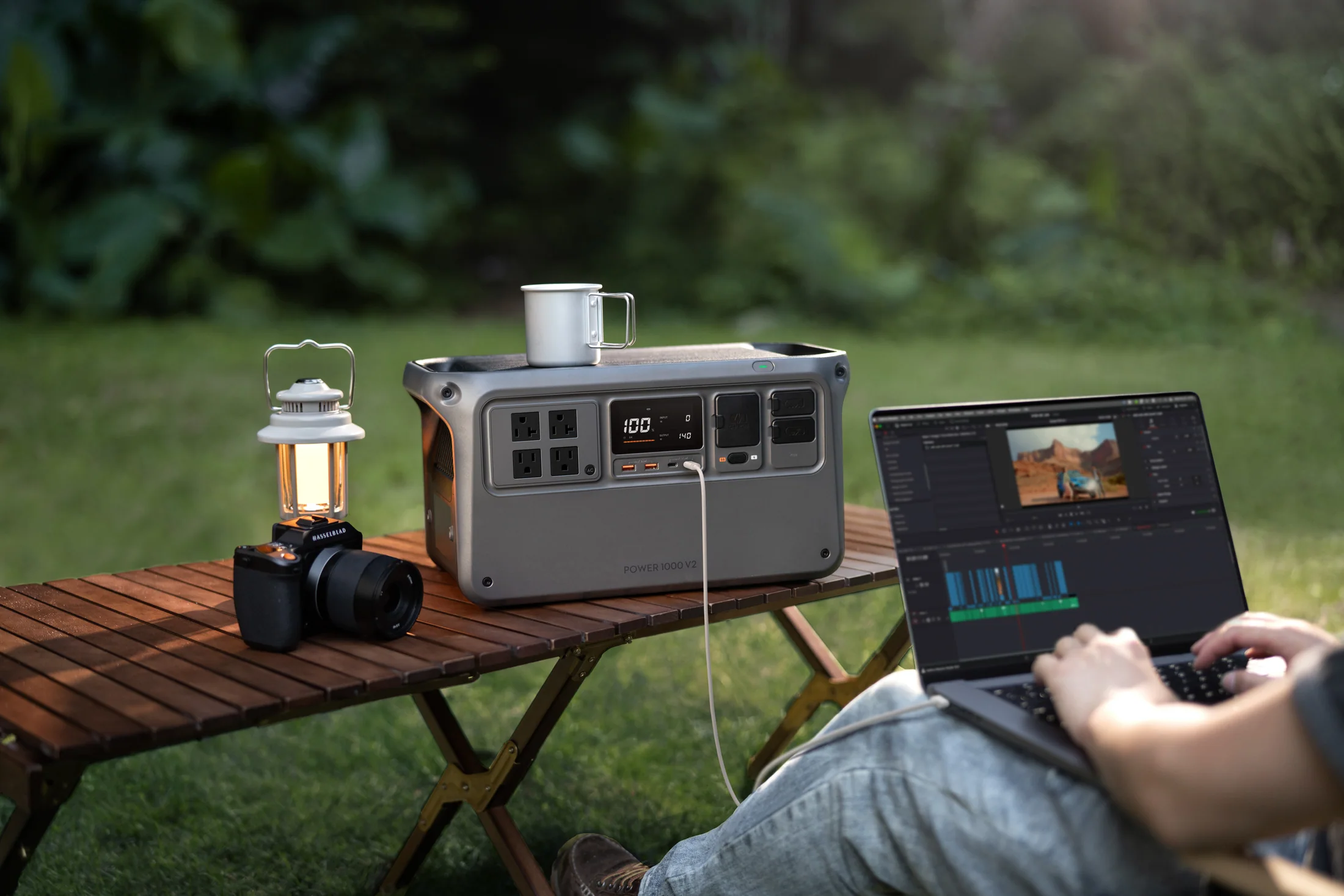DJI Power 1000 V2 supporting outdoor production work