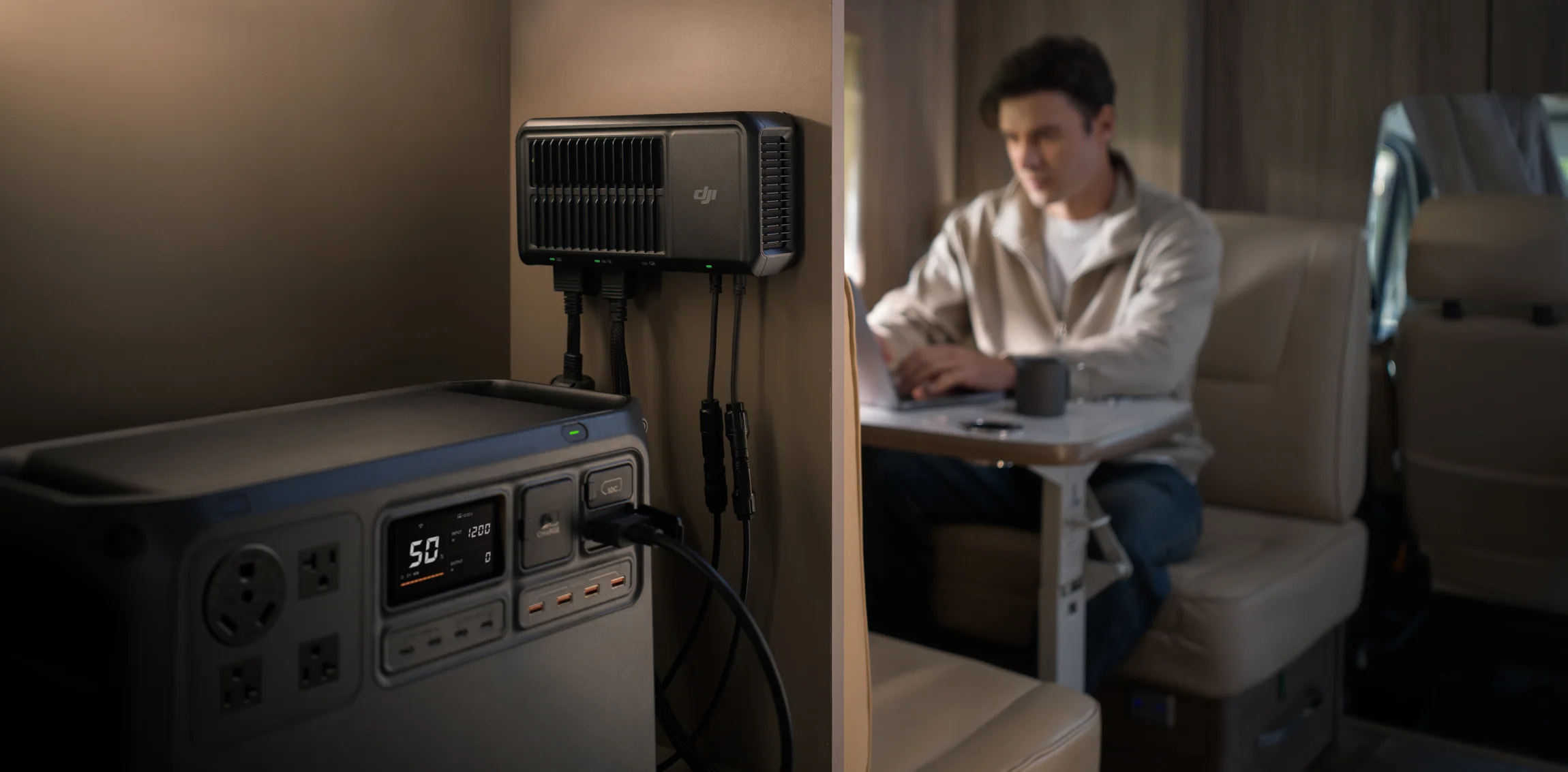 DJI Power 2000 installed inside an RV