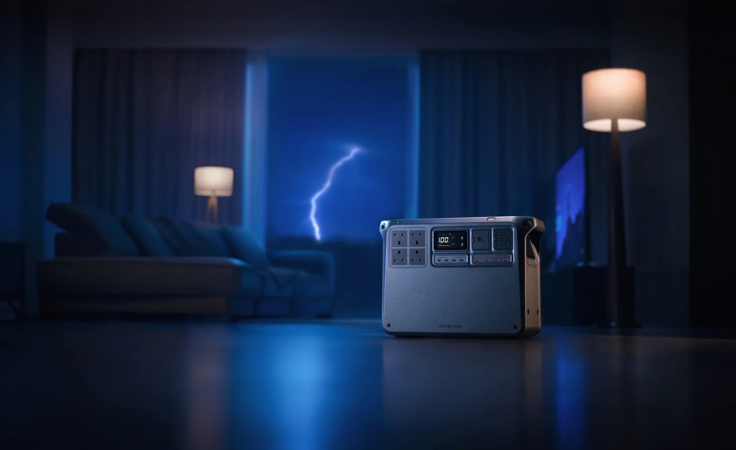 DJI Power station supplying an outdoor campsite