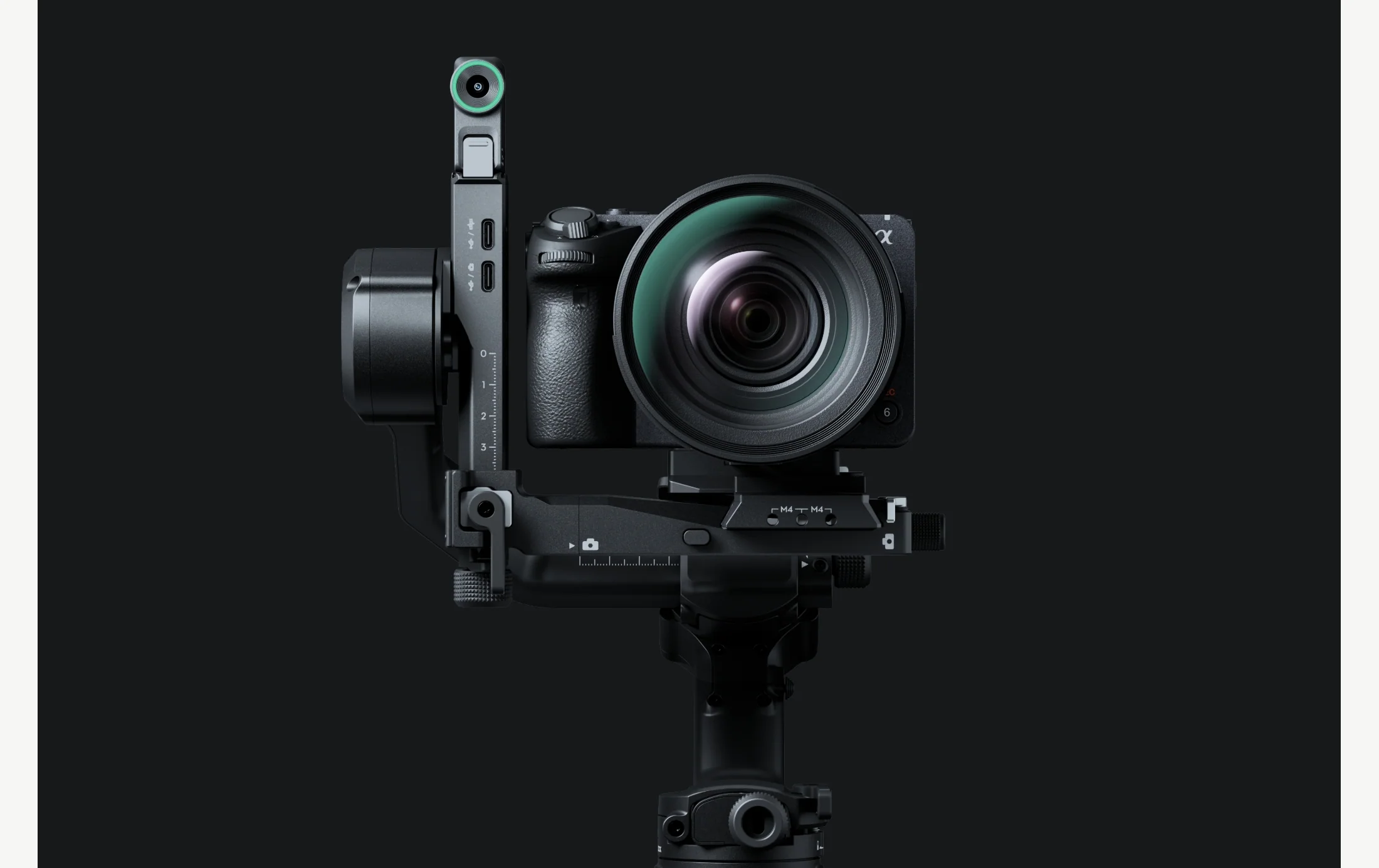 DJI RS 5 carrying a professional mirrorless camera rig