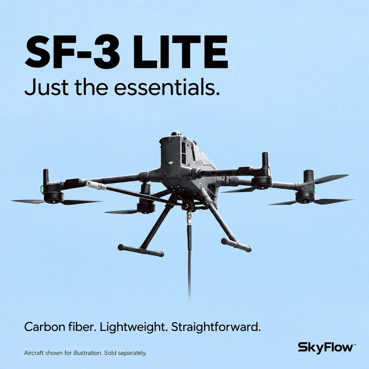 SF-3 Lite cleaning rod shown on a DJI Matrice 400; aircraft sold separately