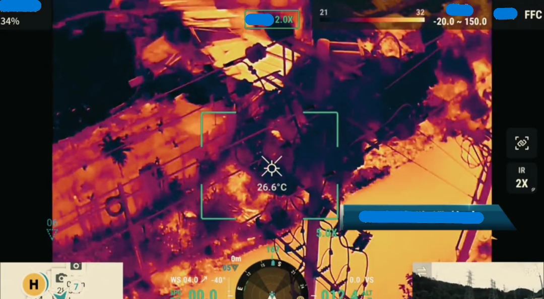 Automated flight path over a power line corridor