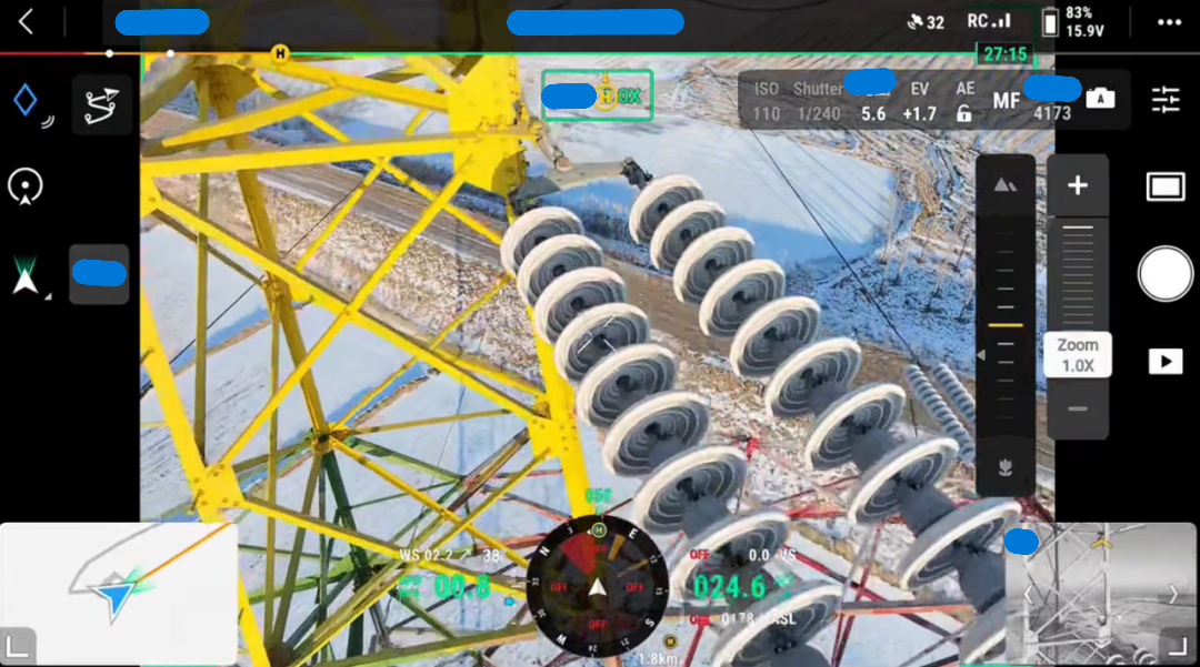 Software dashboard showing AI-assisted defect detection on line imagery