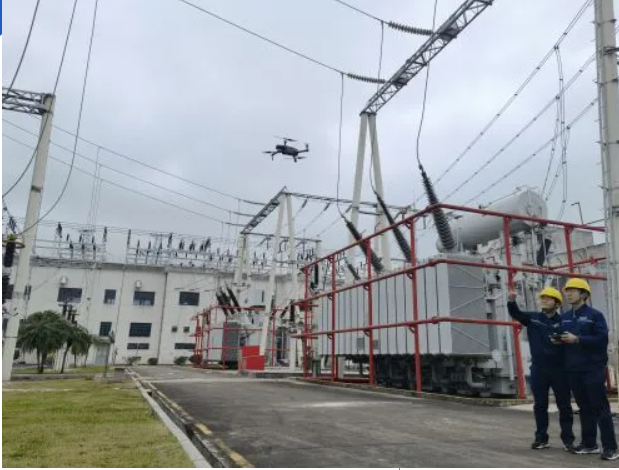 Close-up of pad-mounted transformer or distribution equipment