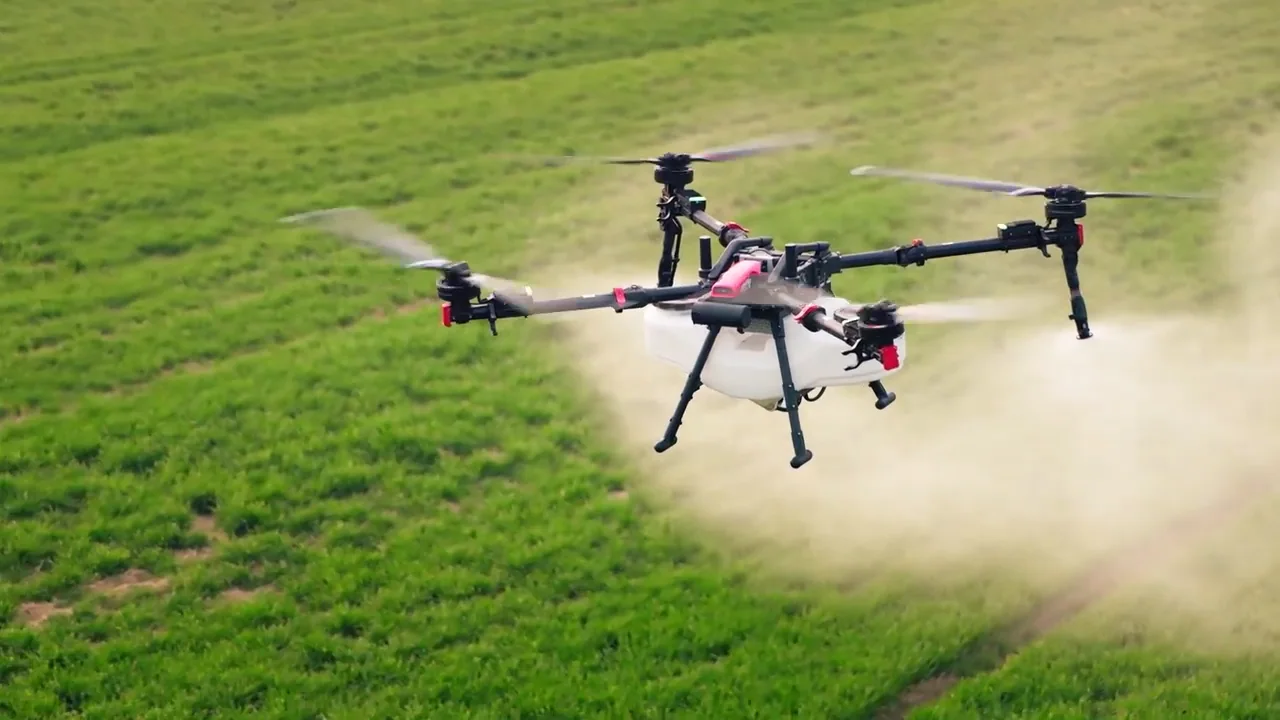 XAG agricultural drone spray operation run by the SkyFlow team
