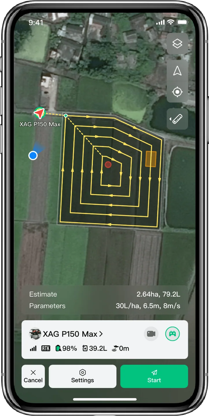 XAG One 7.0: Intelligent route planning