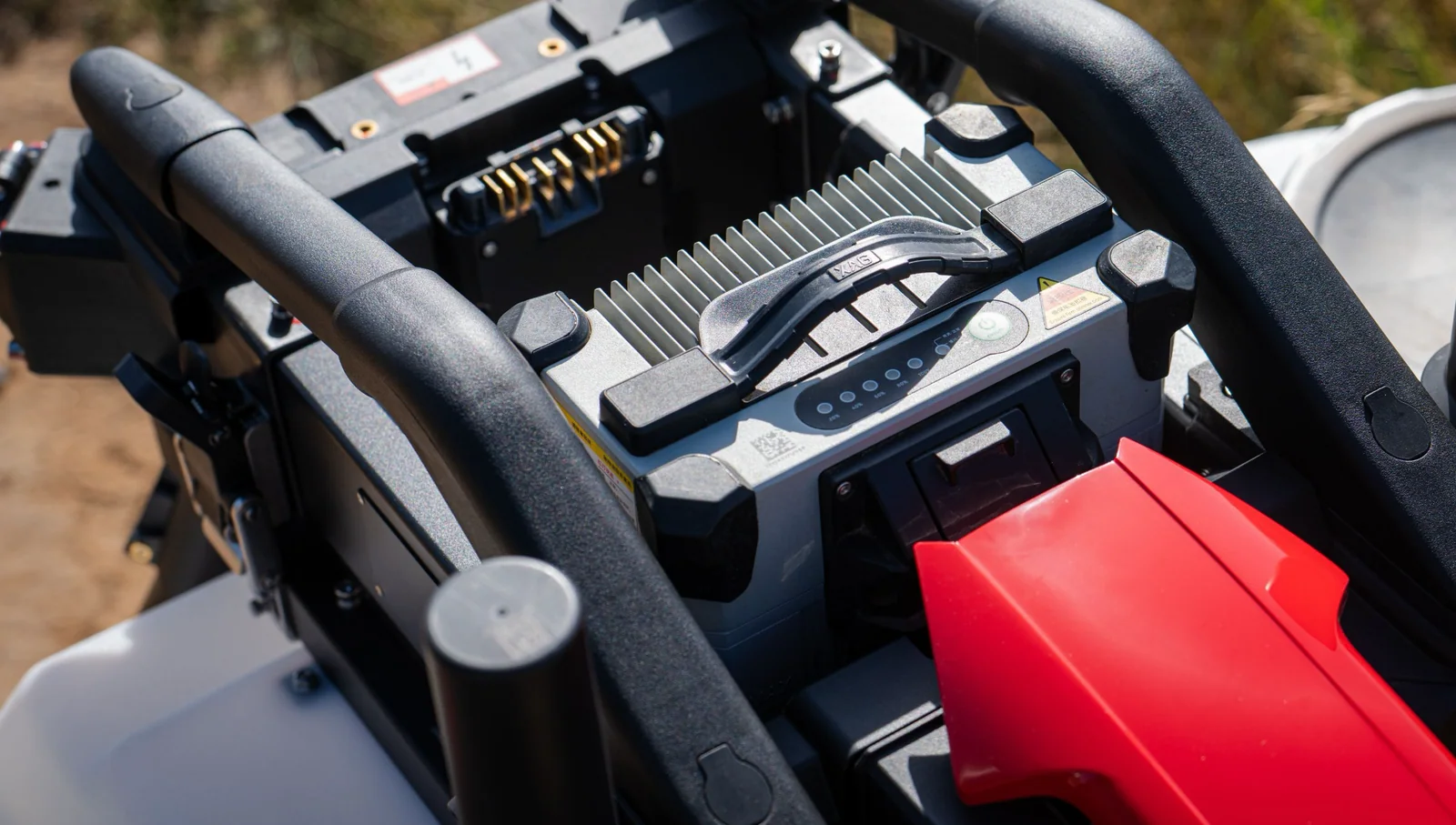 XAG B141050 battery installed on the P150 Max in the field