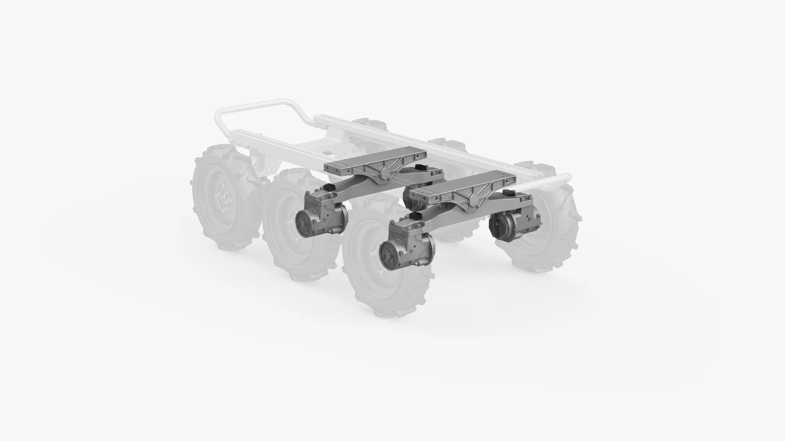 Suspended portal axle